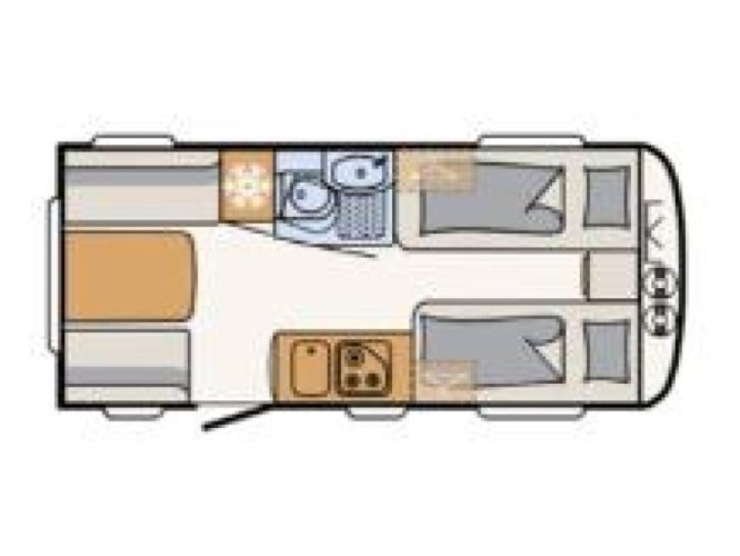 Dethleffs Camper 460 EL Avantgarde / lengtebedden 