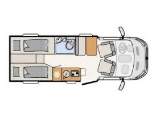 Dethleffs Globebus Go 45 T enkele bedden / automaat 