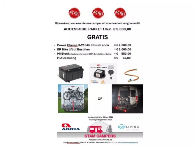 Adria Coral Plus 670 DL Actie! Leer Dakdr-tr 