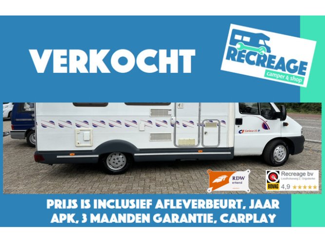 Fiat Ducato 244 Caravans International Carioca15P | prijs incl. beurt en jaar APK, carplay, garantie hoofdfoto: 1