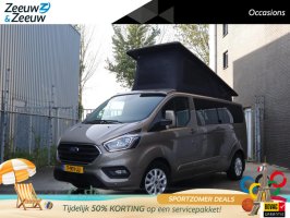 Ford Transit Custom 2.0 TDCI L2H1 Limited Camper 170pk automaat | Camper met 2 slaapplaatsen | Extra breed bed | Keuken met gootsteen- koelkast- gasfornuis | Zonnescherm | Cruise control | Trekhaak | Extra opbergruimte | Stoelverwarming | Voorruitverwarming | Navigatie