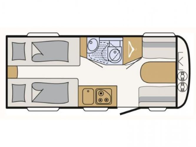 Dethleffs C'Joy 460 LE lichtgewicht / lengtebed 