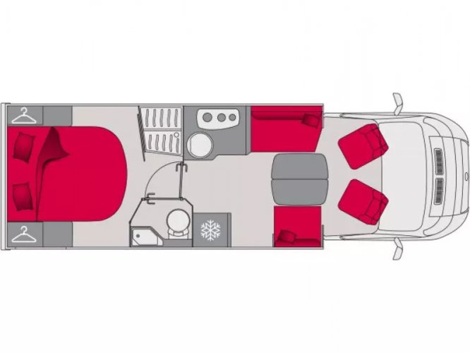 Pilote P 740 FC Nieuw! Queensbed! 