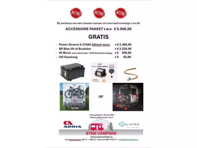 Adria Twin Supreme 640 SGX Actie! Maxxfan Busbiker 