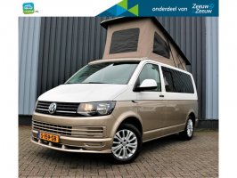 Volkswagen Transporter 2.0 tdi 150pk Aut. 4 Slaapplaatsen, Cruise, airco, Nieuw interieur, draaibare passagiersstoel, trekhaak, two tone, hor, bom vol!!!