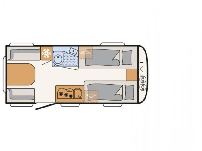 Dethleffs Aero 470 EL mover / lengte bedden  foto: 21