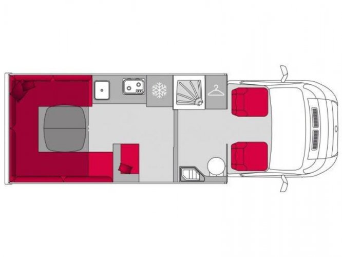 Pilote Pacific 696 U U zit met hefbed 