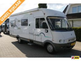 Hymer B654 Treinzit, fransbed,hefbed 