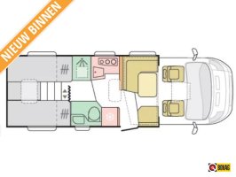 Adria Matrix 670 SL lengte bedden / hefbed 