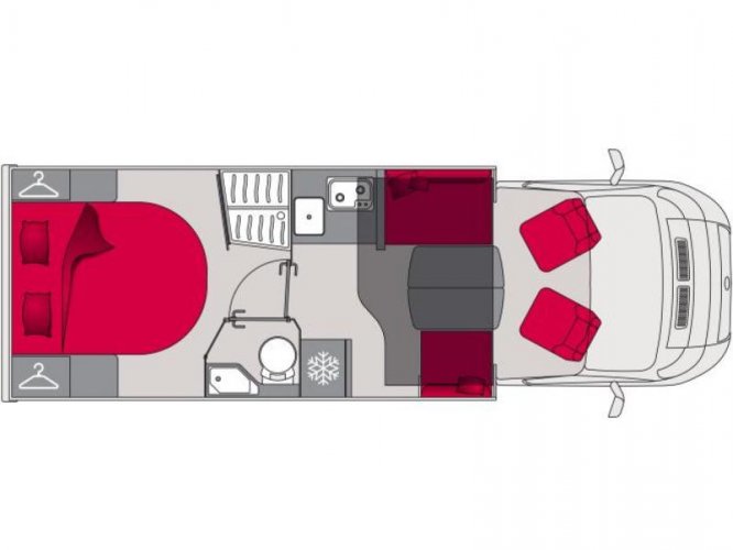 Pilote P 726 FC Nieuw! Queensbed+Hefbed! 