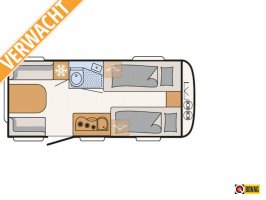 Dethleffs Aero 470 EL Mover / Lengte bedden 