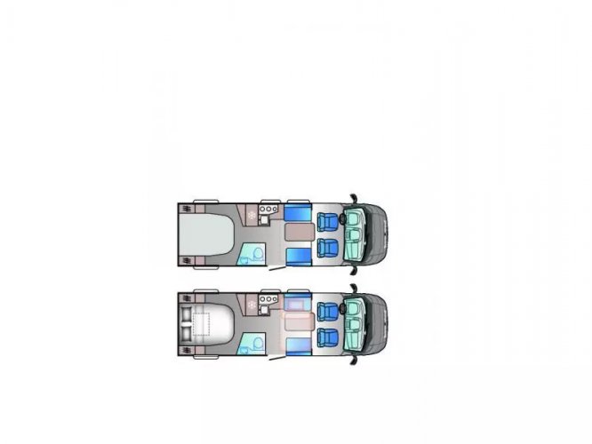 Sun Living S72DC Face 2 face met queensbed 