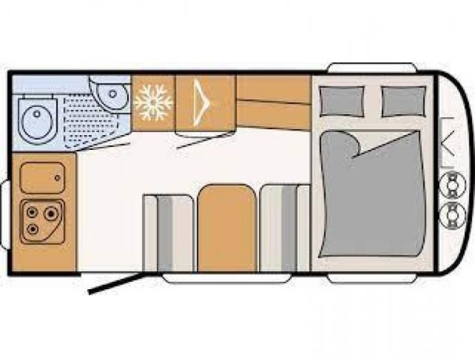 Dethleffs C'Joy 420 QSH Lichtgewicht caravan  foto: 1