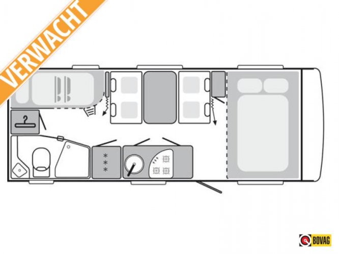 Weinsberg CaraOne 550 QDK stapelbed / voortent  hoofdfoto: 1